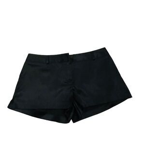 10/$25🦋 Spring Street Black Satin Cuffed Dressy Shorts - Size 9